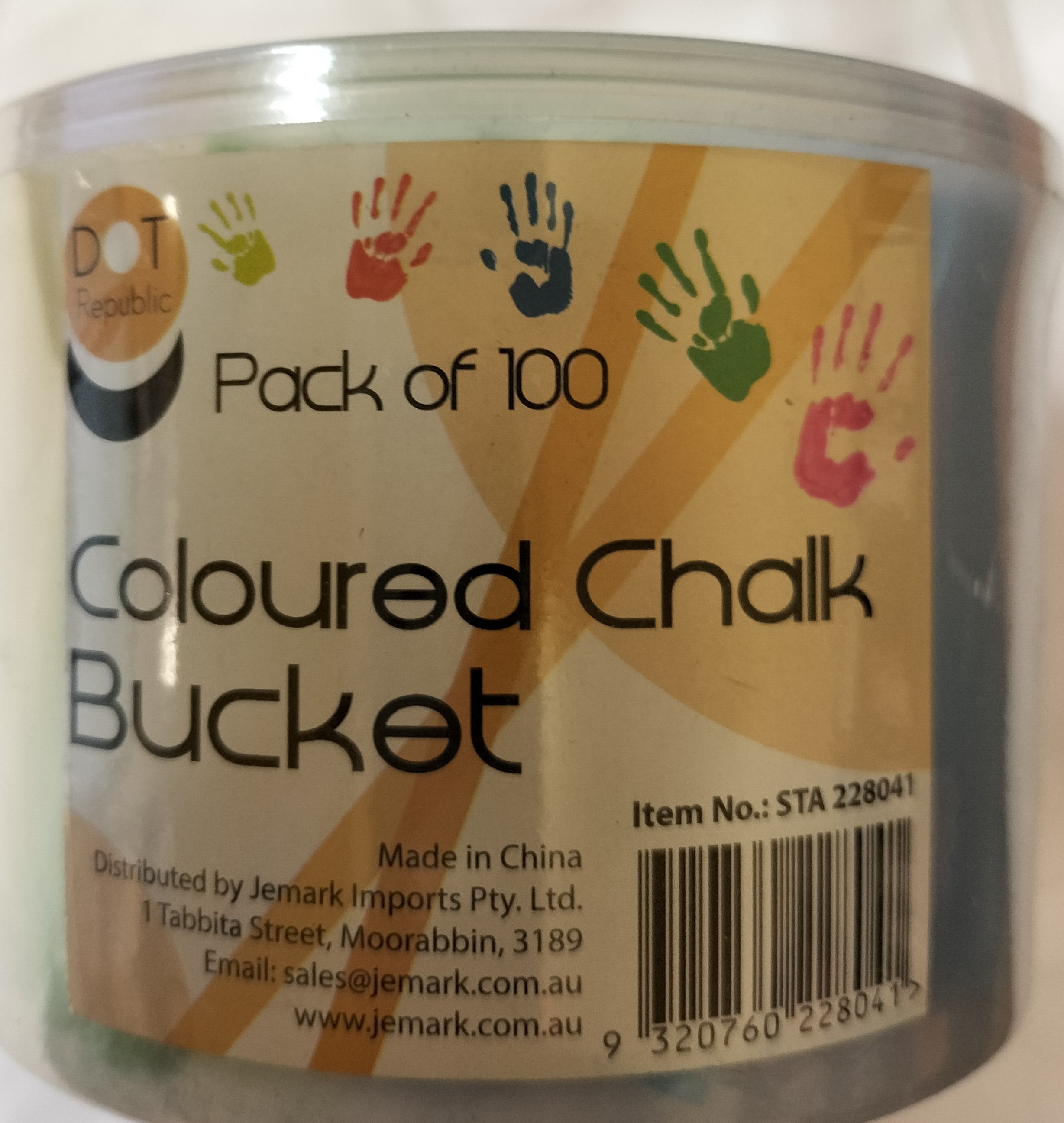 Chalk - Colour Sticks 5 Vibrant Colours Bkt of 100